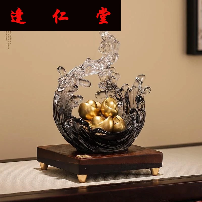 新中式客厅寓意摆件电视柜酒柜桌面招财纳福装饰品送礼高档工艺品