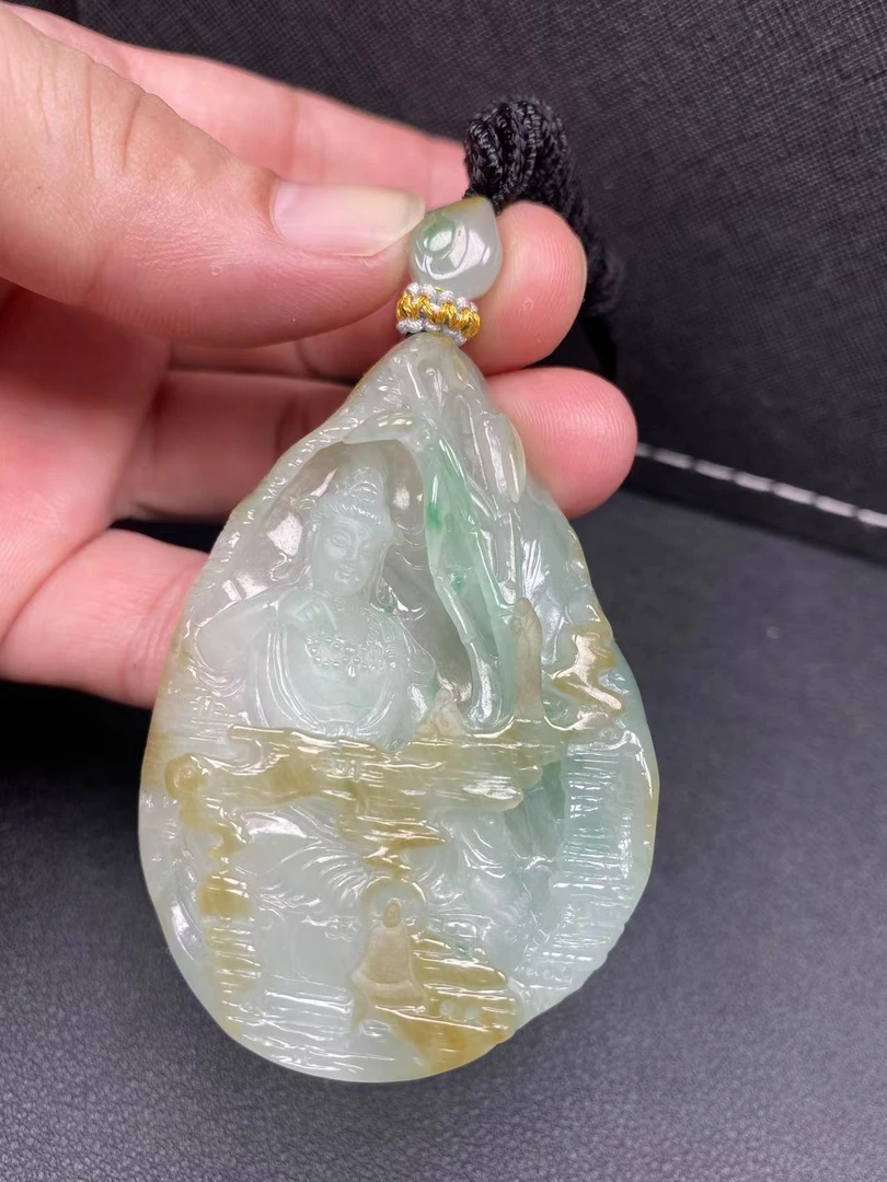 竹林自在观音挂件