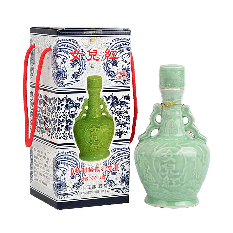 女儿红出口酒 正宗传统绍兴黄酒陈年花雕酒12年陈年500ml单瓶礼盒