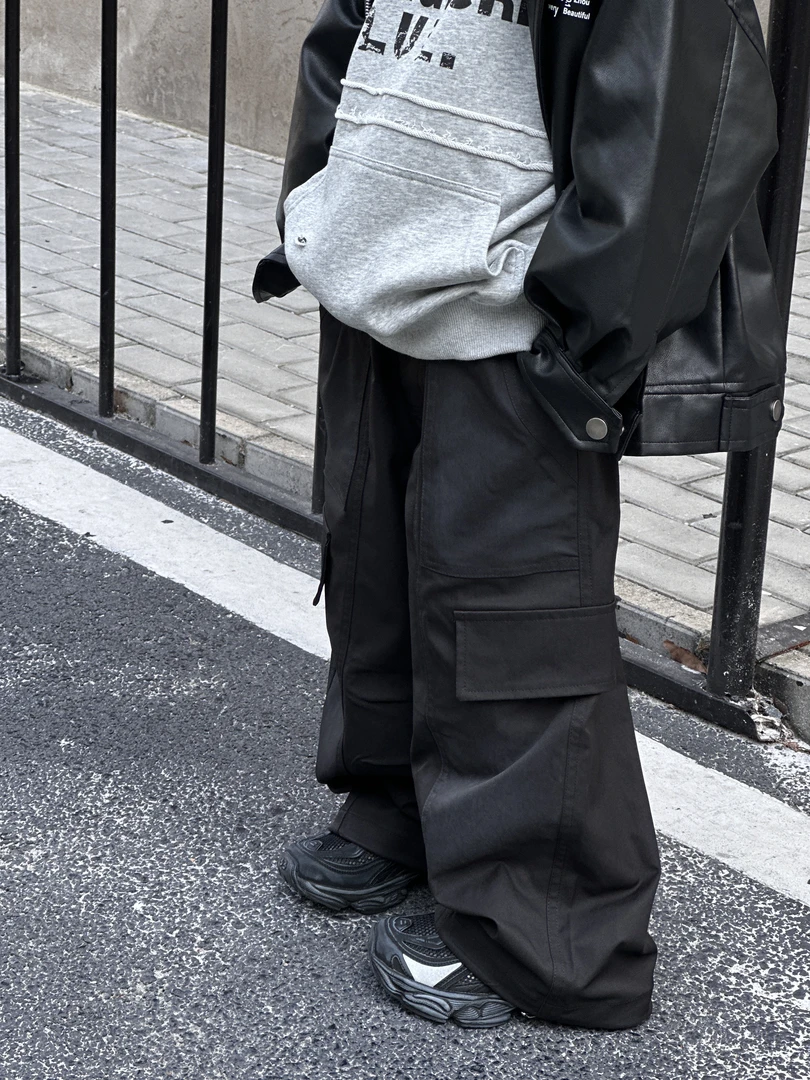 【旧】2025春季新款喷白工装伞兵裤儿童潮流中大童休闲韩版