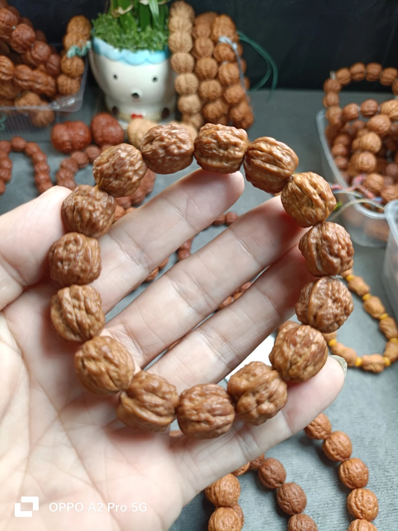 野生麻核桃皮质，嵩山蛤蟆头，平头评尾双开背，边 15