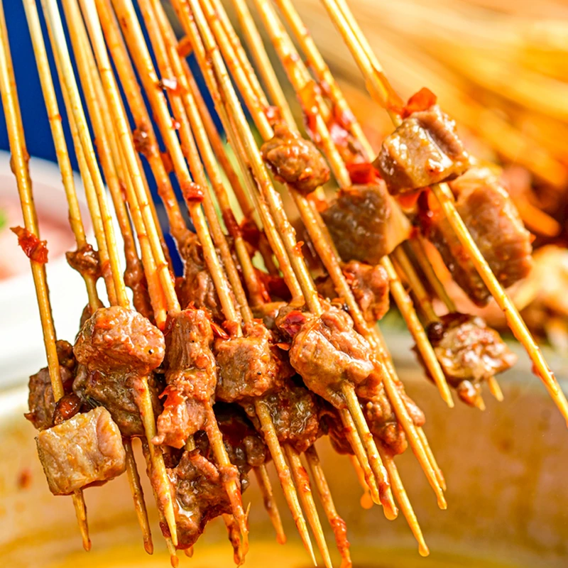 曾食记麻辣牛肉丁1kg原味黑椒蒜香腌制肉串串火锅烧烤麻辣烫食材