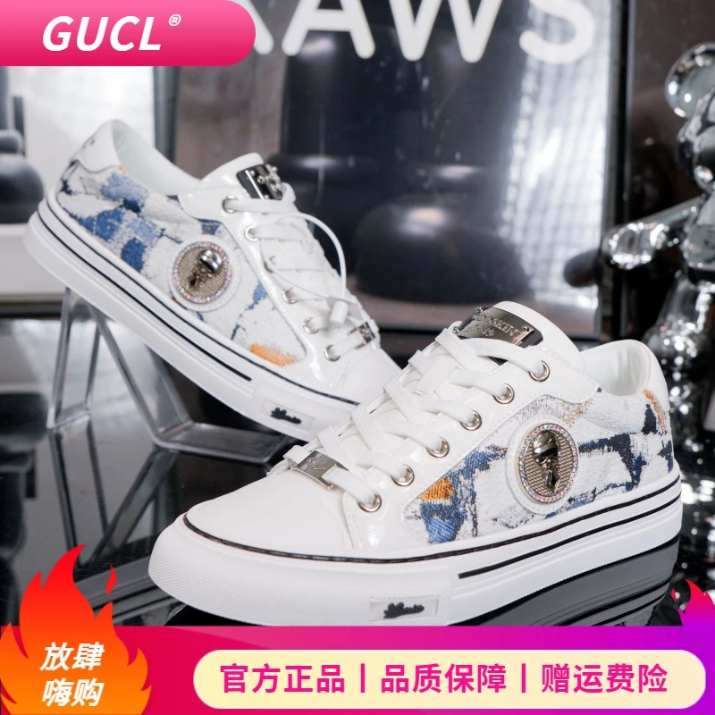 GUCL【轻奢】透气百搭男士潮流时尚运动低帮潮鞋印花秋季休闲男鞋