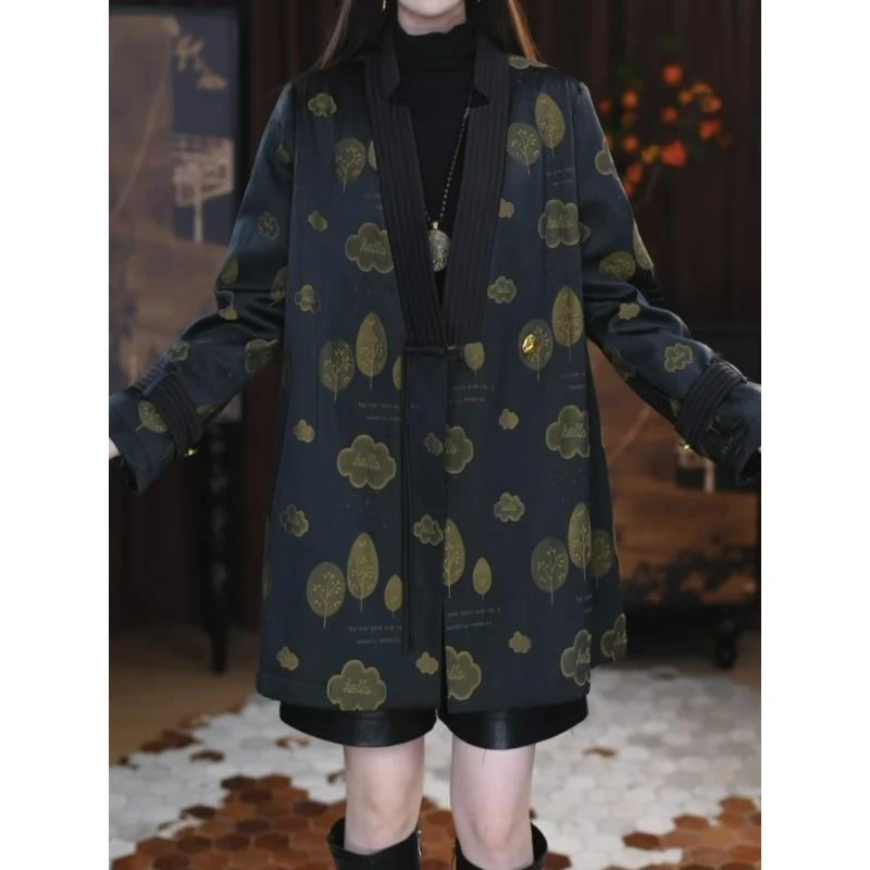 【亭欢】新中式老钱风腔调感复古显瘦春秋宽松国风休闲时尚百搭上衣