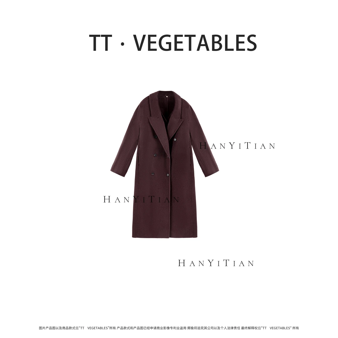 皓目  翻领立领大衣宽松轻奢超暖百搭923710