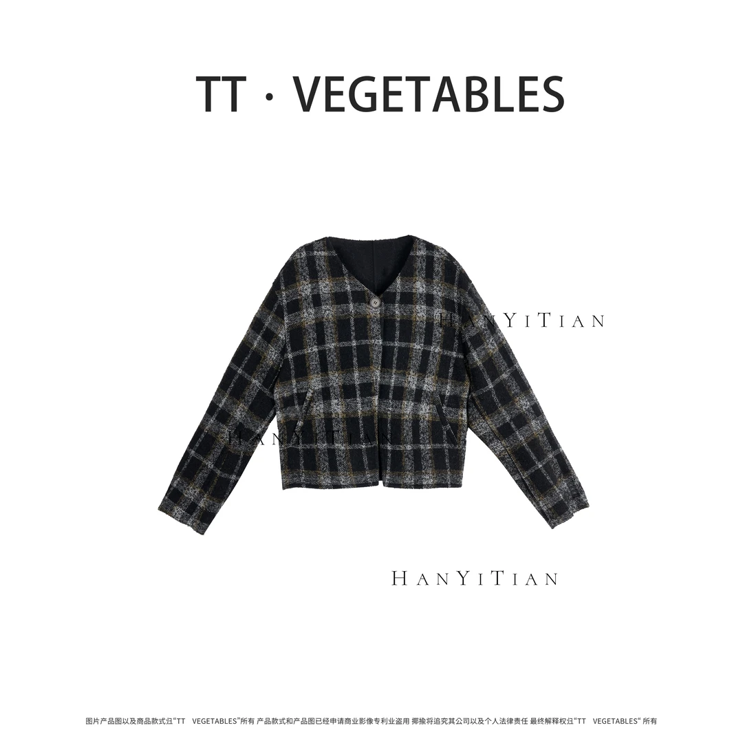 拼色格子 秋季新款时尚休闲百搭外套929634