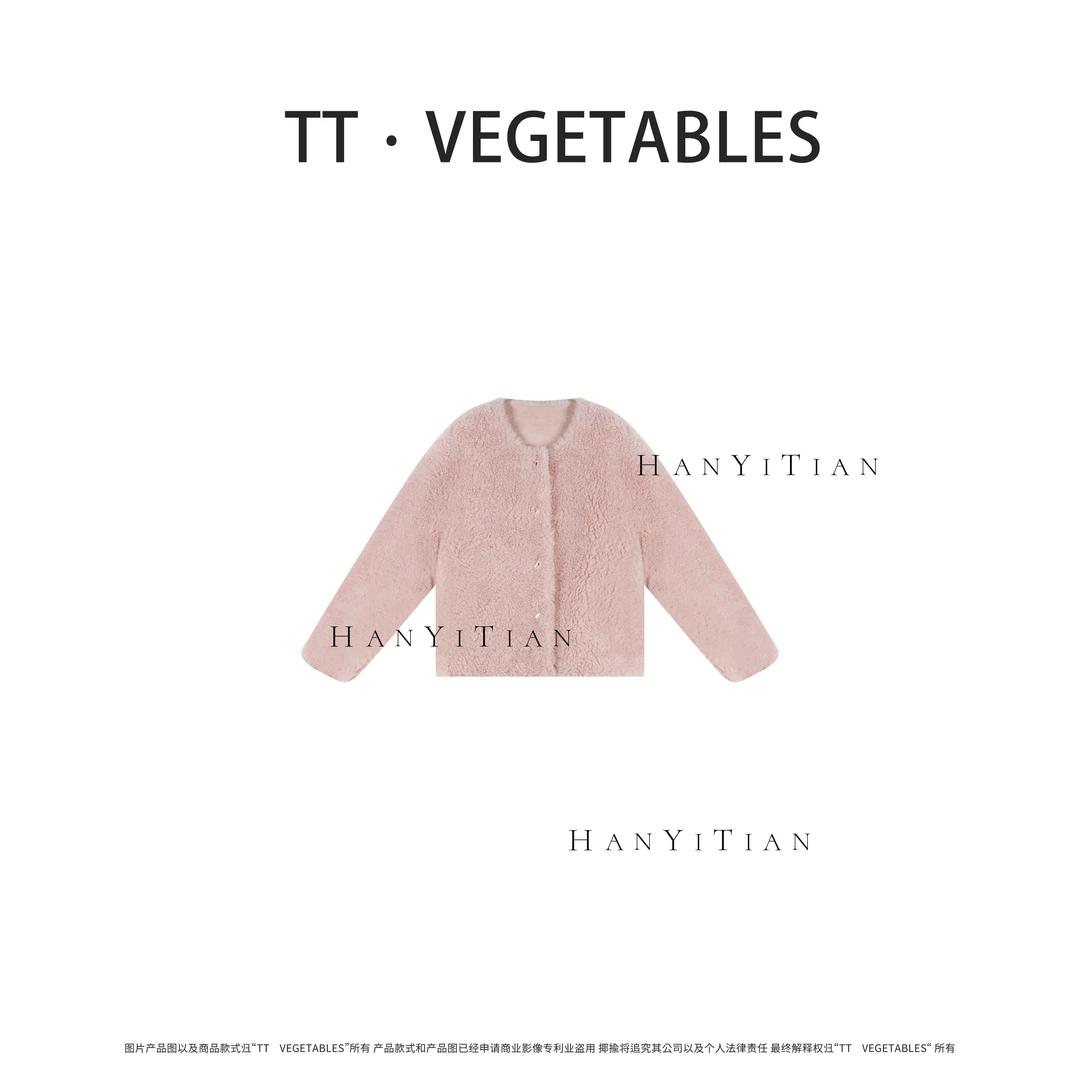 粉熊 气质时尚设计感休闲秋季宽松毛毛外套922207