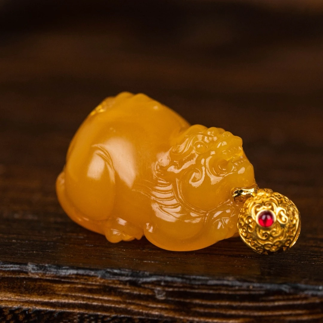 【城丽珠宝】18K缅黄貔貅吊坠(颜色多样性)ZJK-948