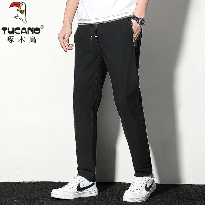 TUCANO/啄木鳥男士冰丝休闲裤百搭型薄款简约款潮流透气潮流时尚D