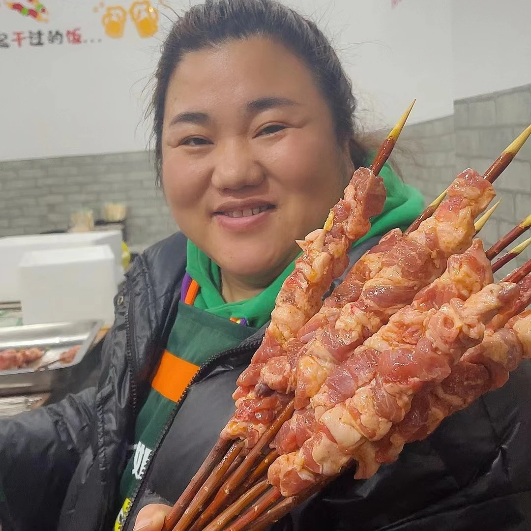 腰子姐手工（大串红柳羊肉串）穿鲜肉20串送烧烤料 新鲜精选秘制