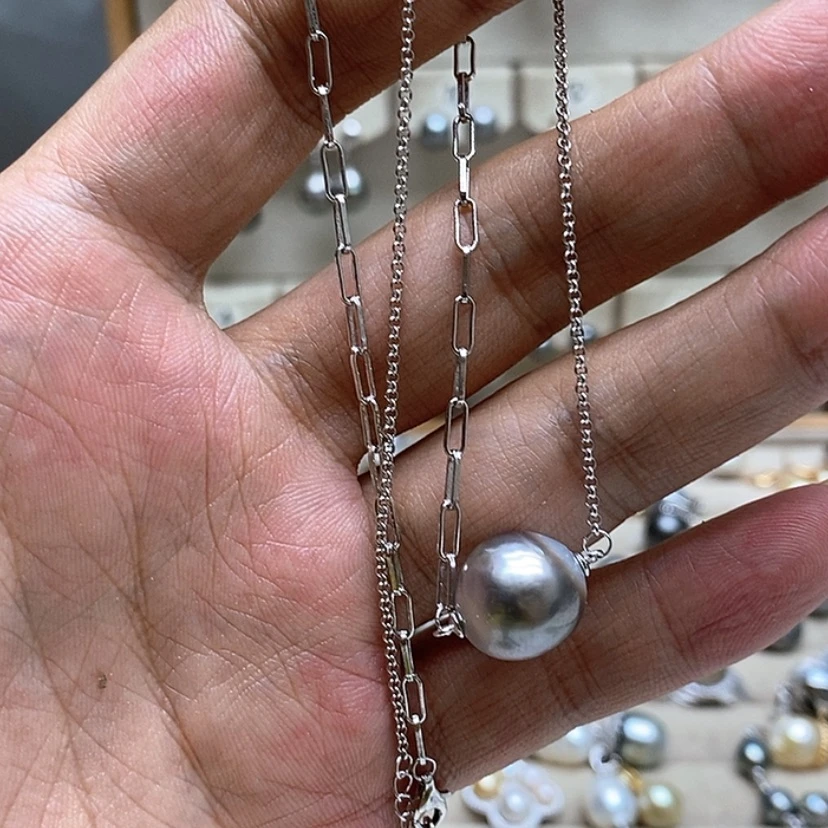 【闪购商品】海水珍珠颈饰银S925镶嵌