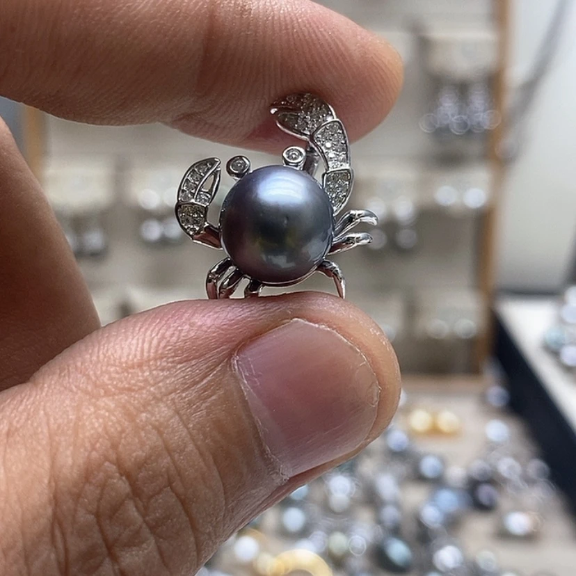 【闪购商品】海水珍珠吊坠(不含链)银S925镶嵌