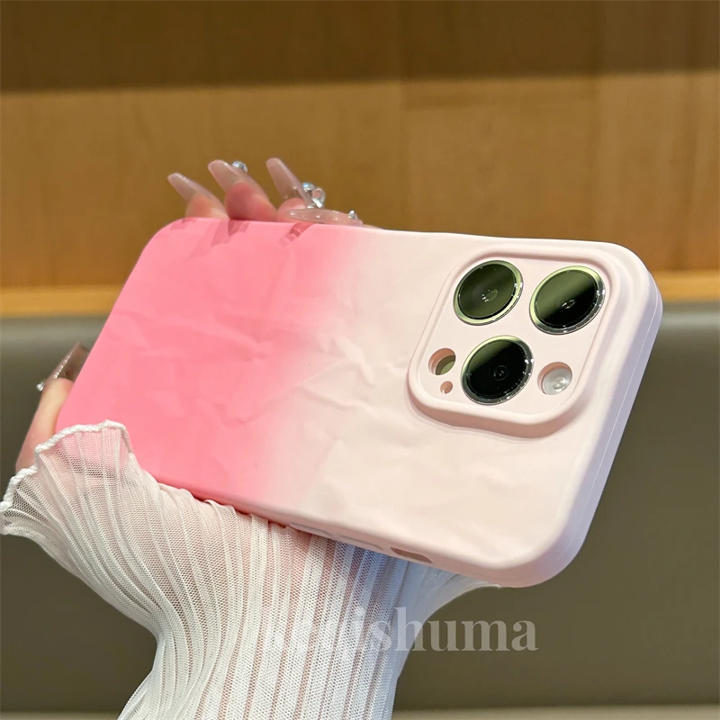 高颜值折纸纹苹果15promax手机壳iPhone14pro防摔13/12软磨砂肤感