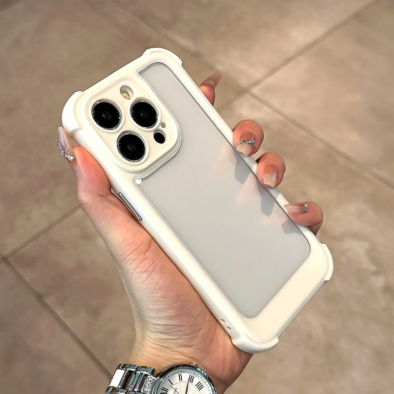 美拉德透明iphone15promax新款14pro四角防摔13适用苹果15手机壳