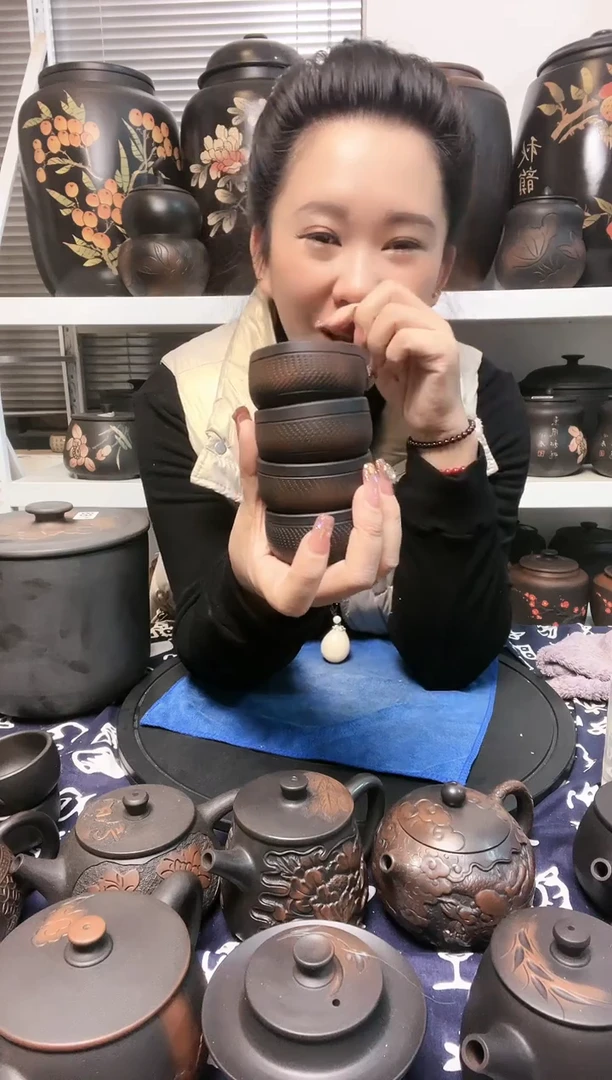 【闪购商品】陶瓷壶跳叨 品茗杯 拍1发4