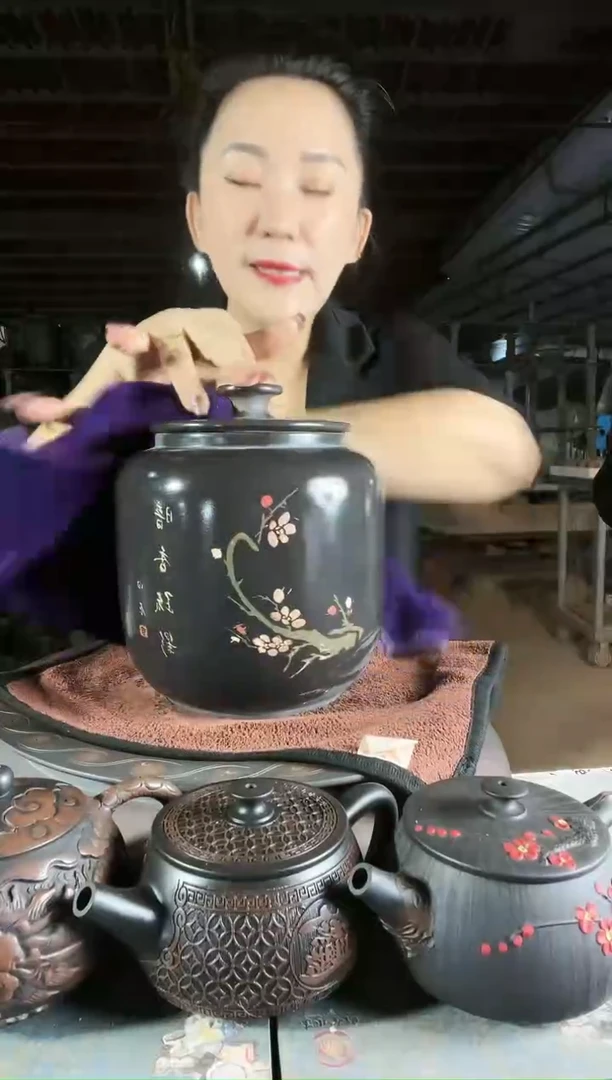 【闪购商品】陶瓷壶瑕疵 a885 茶叶罐 边口