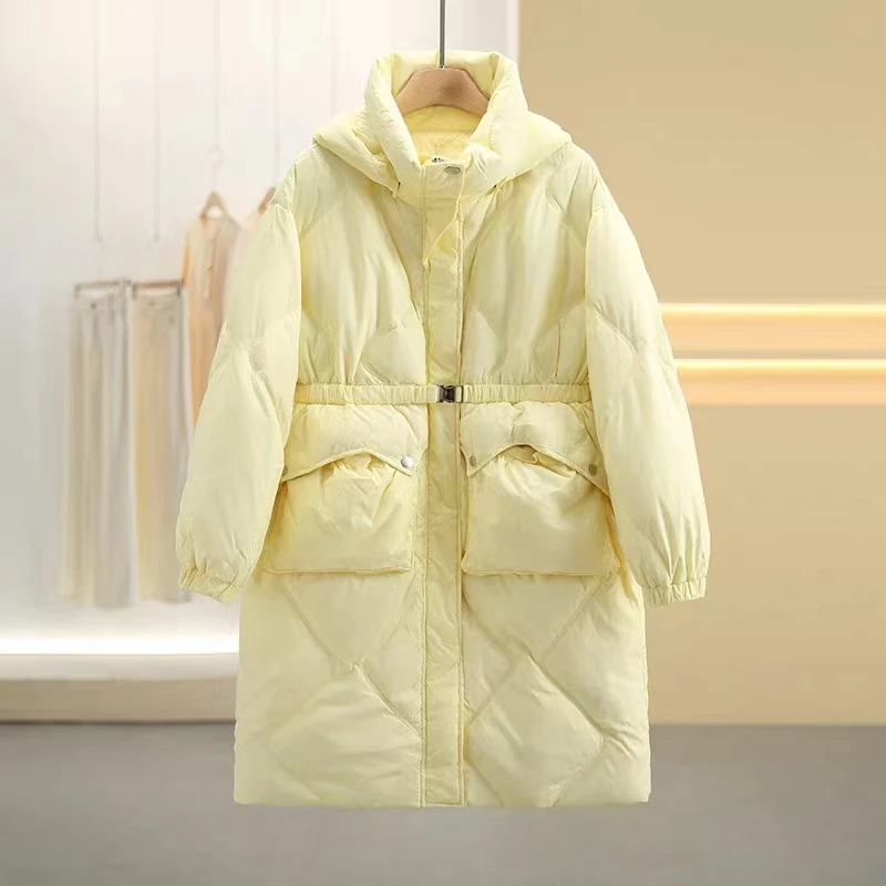 【晗姐专属】立领连帽收腰保暖羽绒服H6769 TFY
