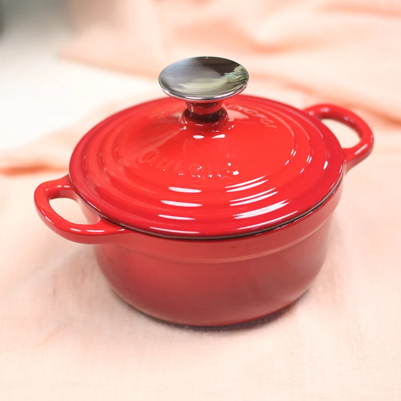 QULENO（锅锅专属）炫彩迷你15cm珐琅锅奶锅辅食锅炖锅小炖盅