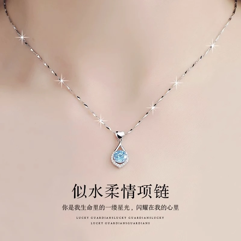 坠链均足银 999纯银爱心项链女款轻奢女生女士生日礼物送女友老婆