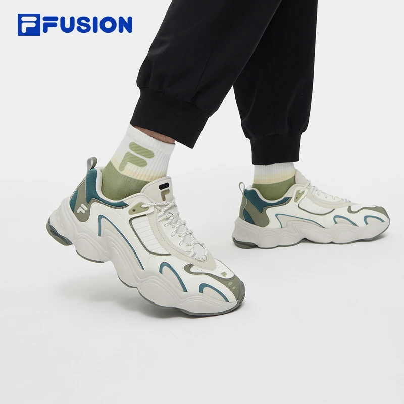 FILA/斐乐潮牌冬季男子时尚百搭【怪兽】休闲老爹运动鞋T12M341617