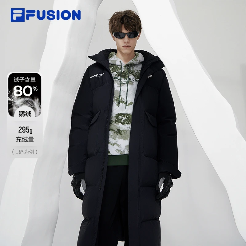 FILA/斐乐潮牌男士 冬季【鹅绒加厚保暖舒适】长款羽绒服T11M341910