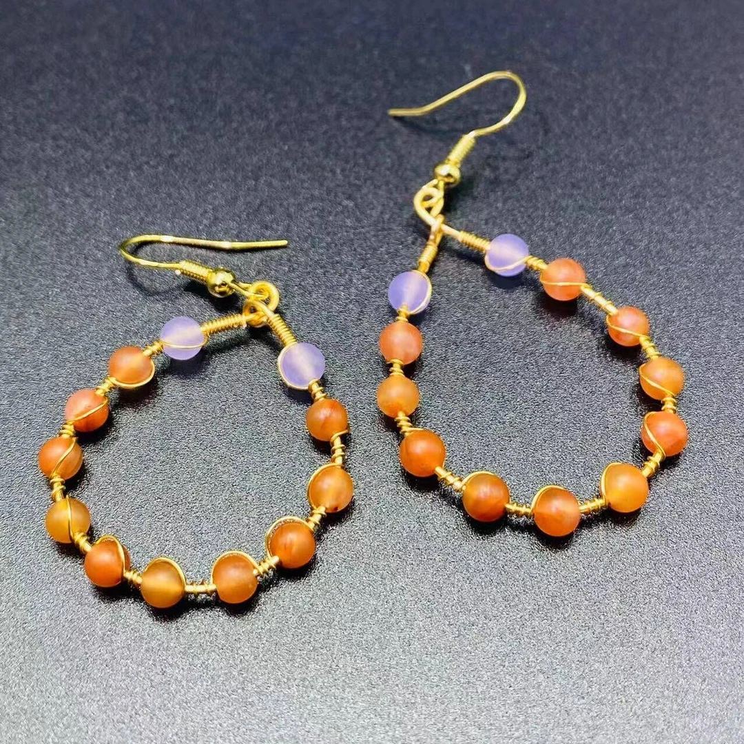 阿拉善玛瑙饰品-耳坠F1-3款