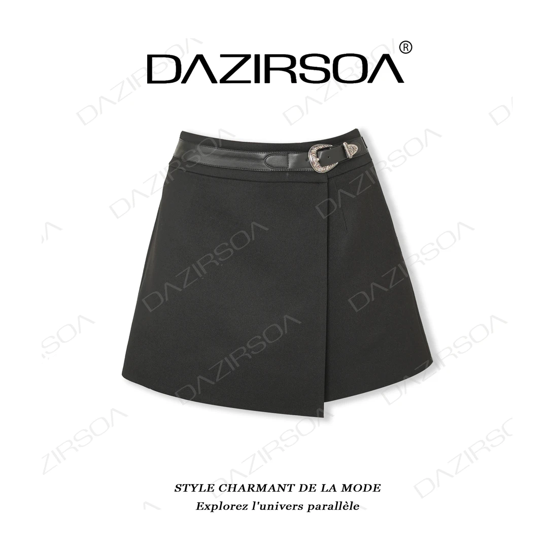 24A/W// ”秋镜瞬息“ 简约风小众设计不规则裙裤 T738