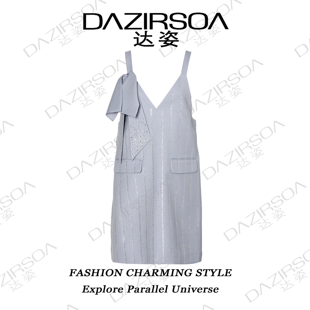 24SS”花之幻舞“立体烫钻蝴蝶结背带裙 P205