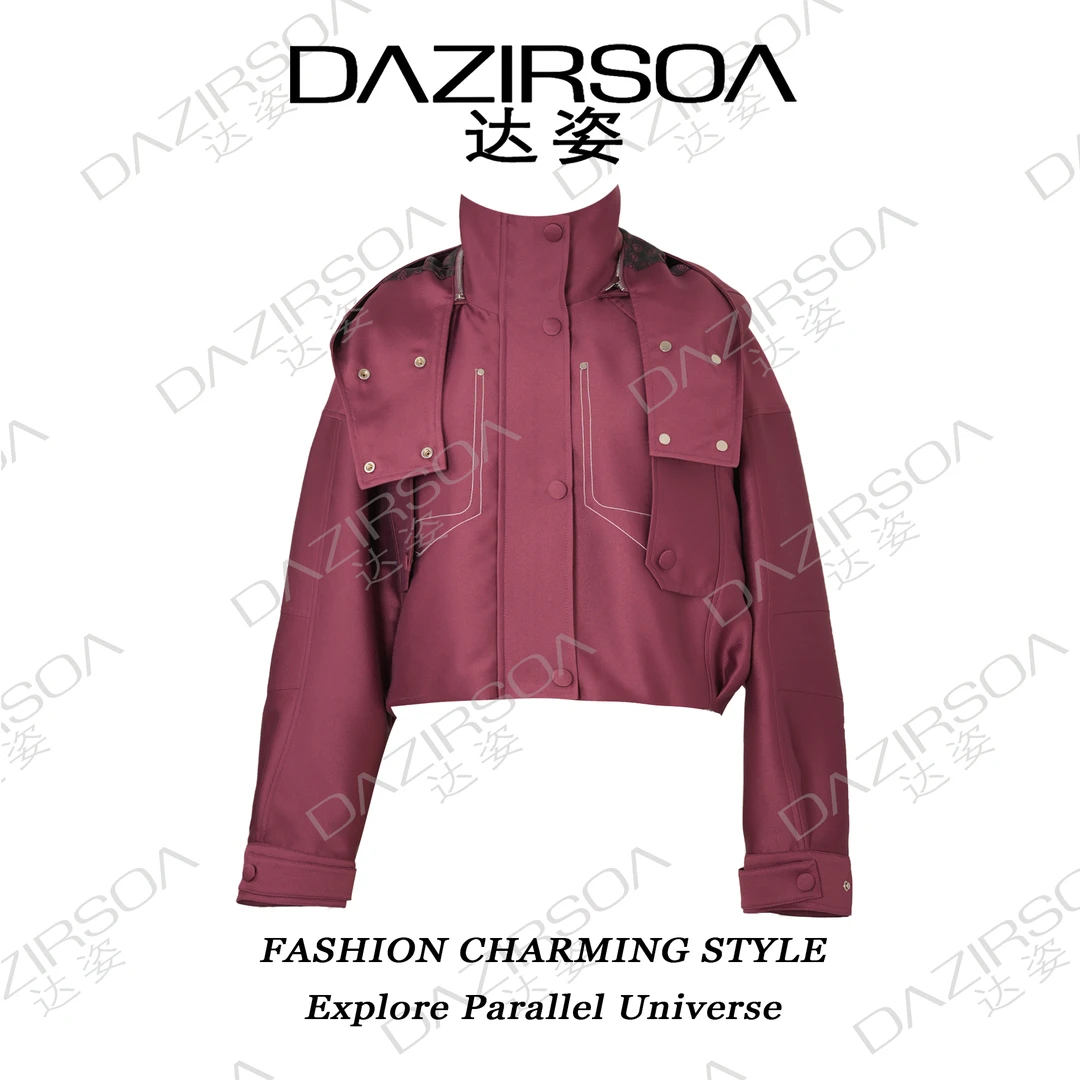 24A/W “反叛之力” 高级感立领短款风衣外套 T296