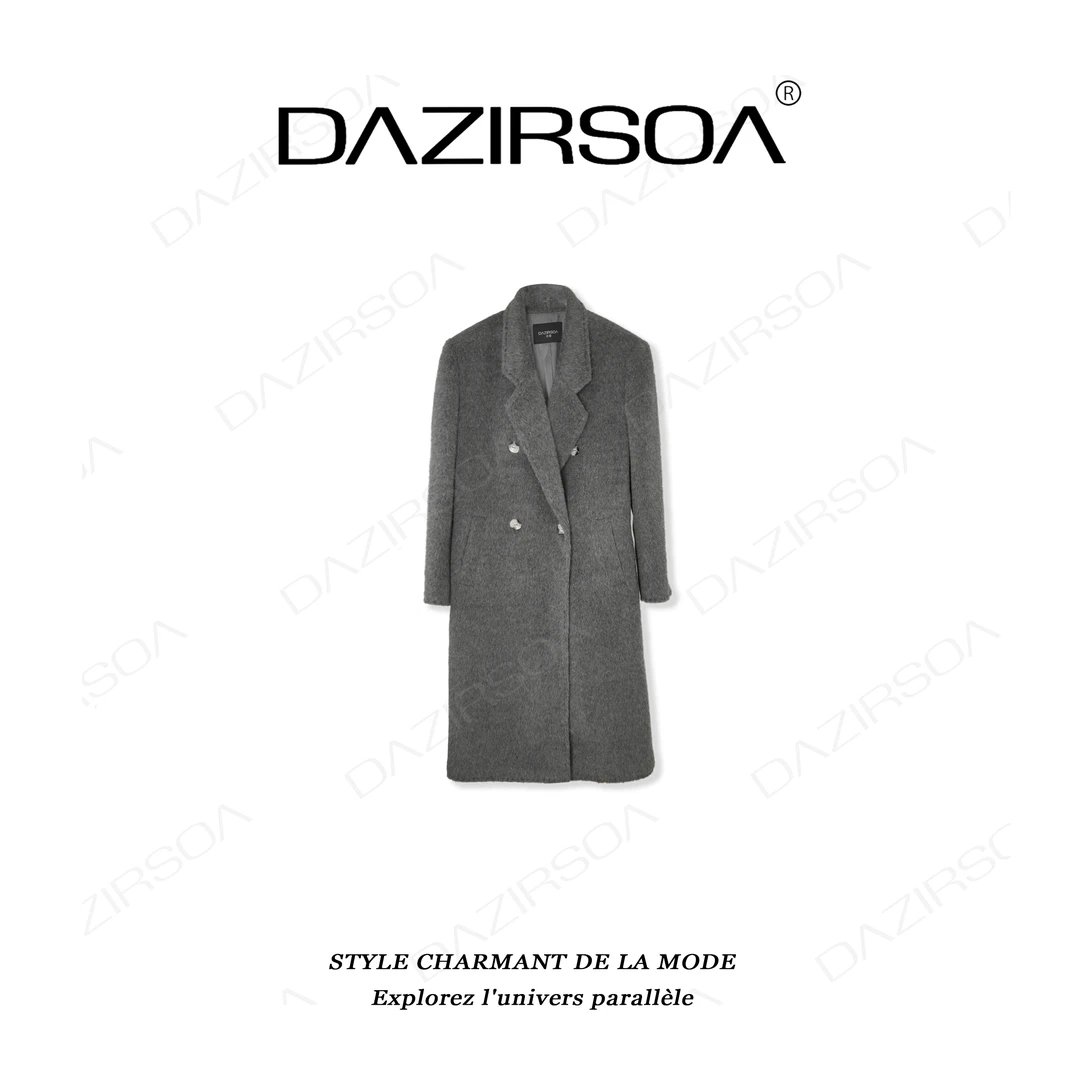 DAZIRSOA/达姿质感巨好！！/羊驼×澳毛//高奢法式气质时尚大衣 U581