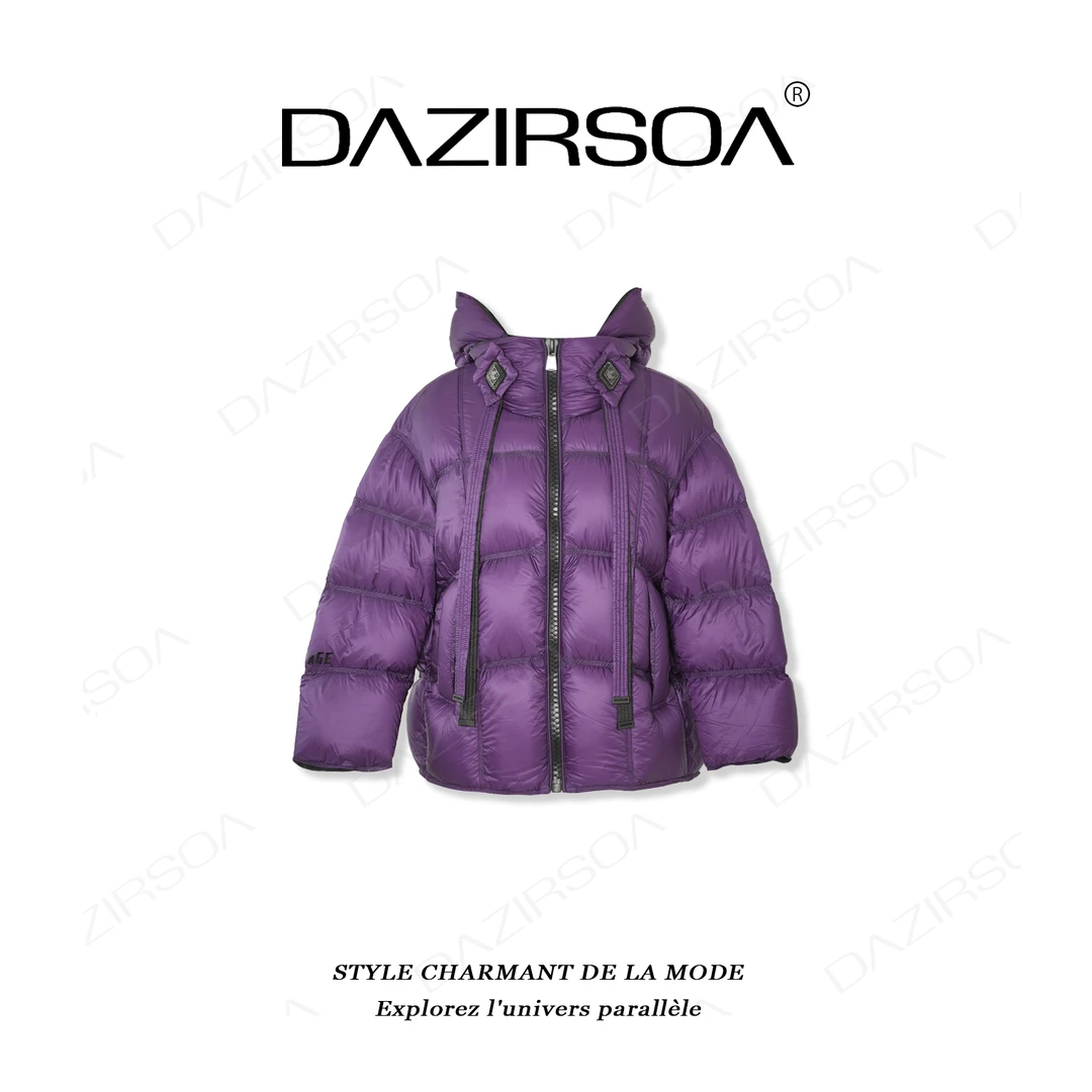 DAZIRSOA/达姿“时光之触”时尚百搭连帽洋气羽绒服外套 W286
