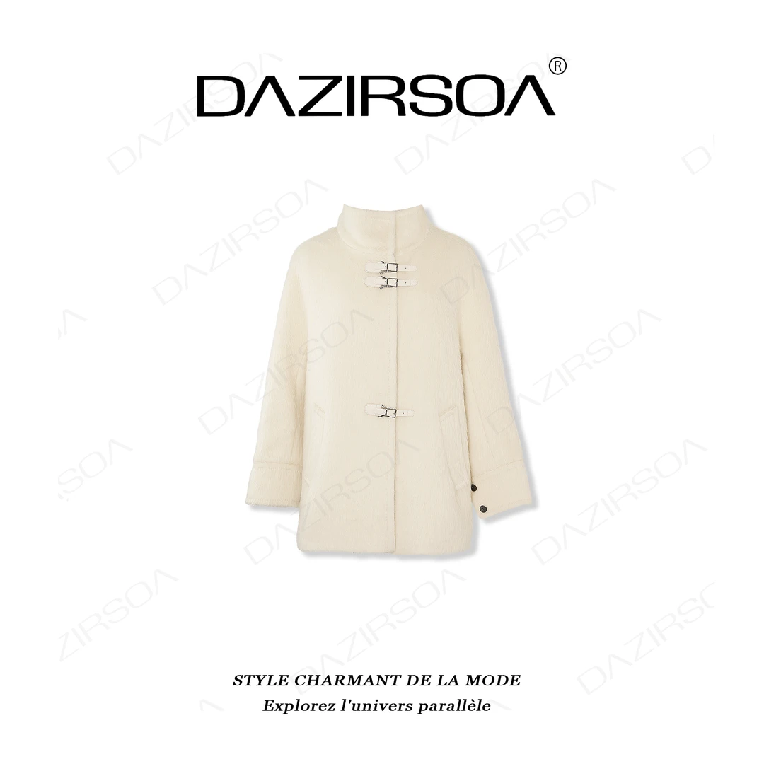 DAZIRSOA/达姿“写意光影”时尚百搭气质优雅洋气半大衣外套 W371