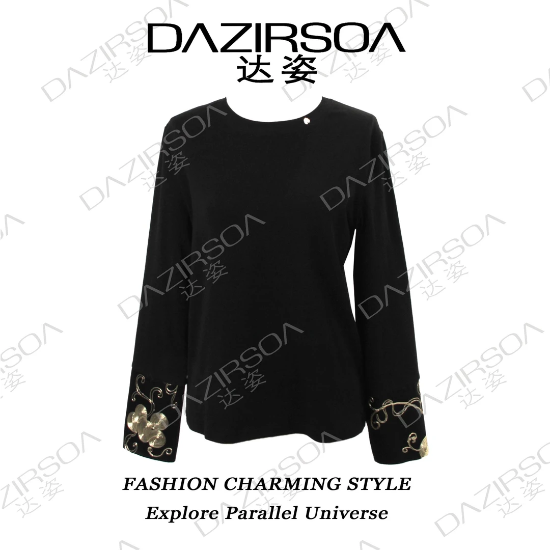 原创设计金线葡萄藤拼接上衣 L773