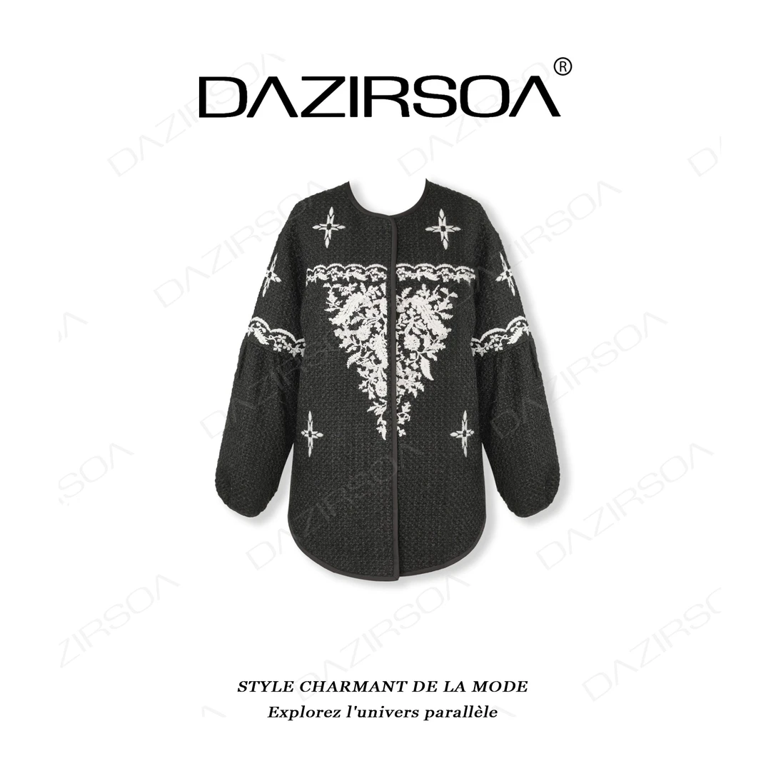 24A/W//  “伯利恒之星” 设计感小众立体四芒星法绣外套 T793