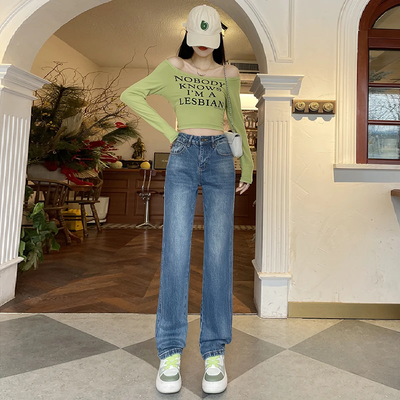 酒拾忆|【荼蘼】秋季新款重工高腰显瘦百搭九分直筒裤S5323