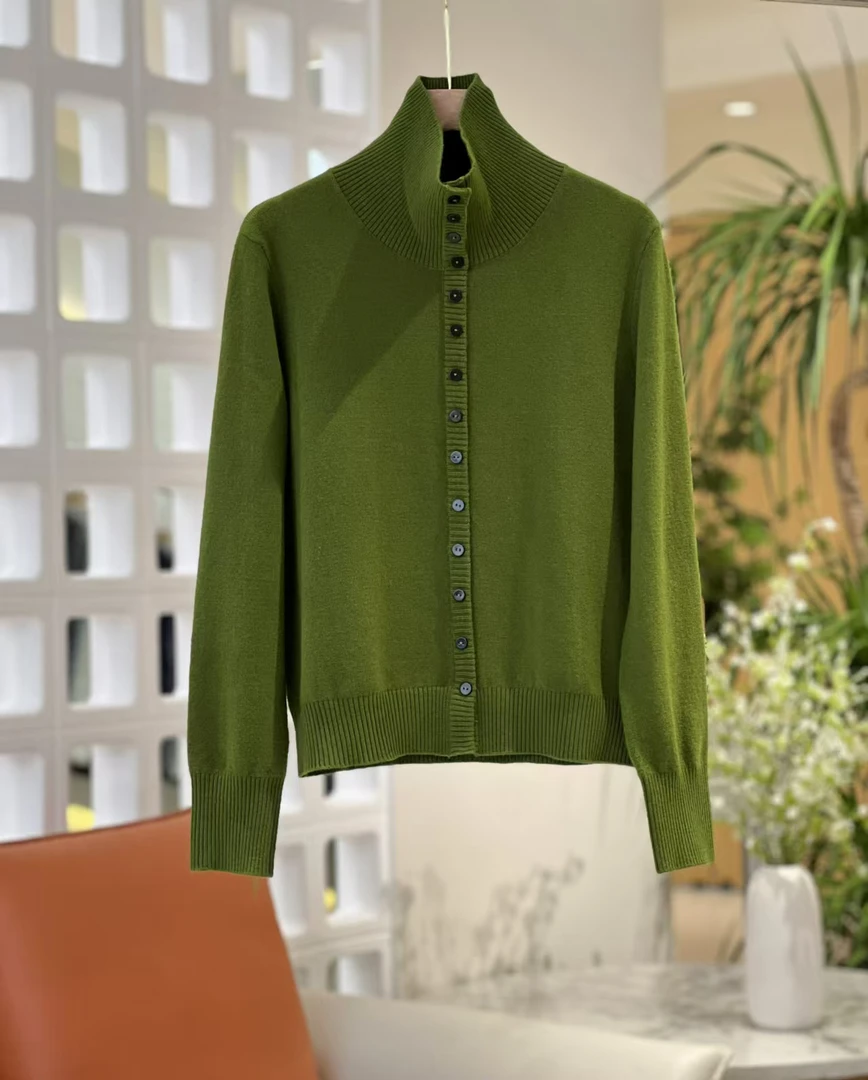 柏澜【高领全毛衫】毛衣长袖网红针织时尚百搭女士纯色气质短款打底