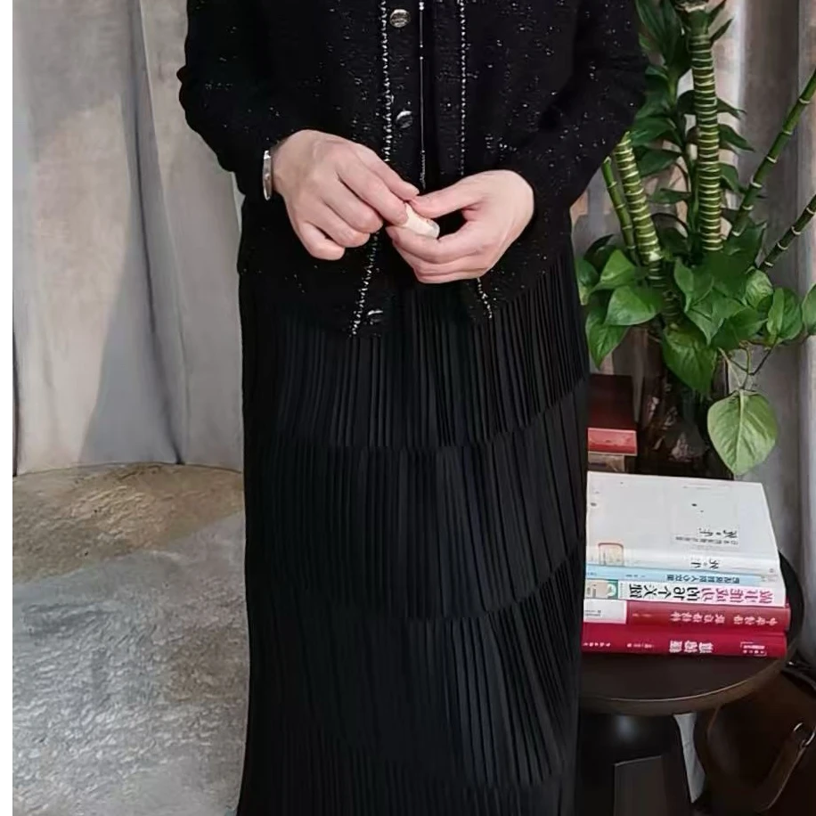 柏澜【百褶半裙】美拉德气质秋冬半裙百搭褶皱款