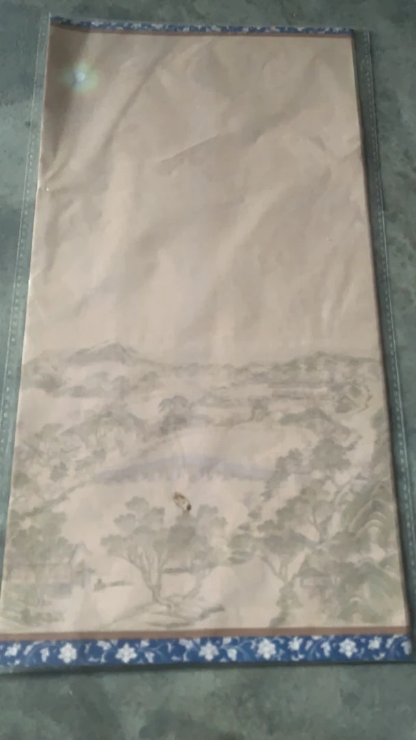 古风蜡染山水仿古宣