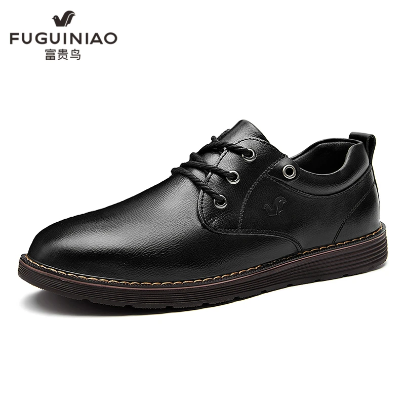 富贵鸟男鞋2024新款秋季商务皮鞋高级真皮结婚新郎鞋男士休闲皮鞋