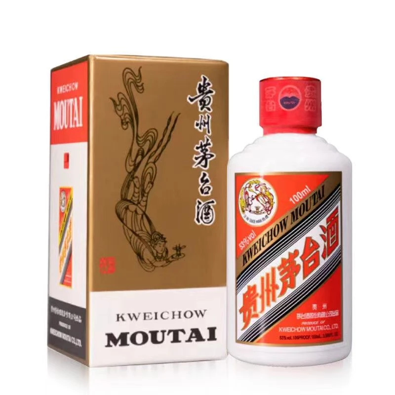 MOUTAI/茅台飞天茅台贵州茅台酱香型瓶装白酒53度100ml53度100