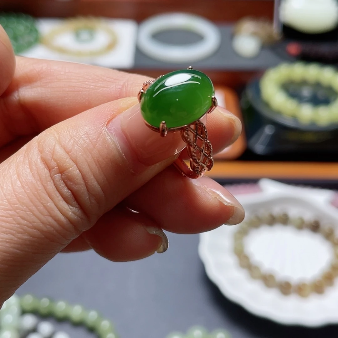 【闪购商品】和田玉（碧玉）戒指未镶嵌