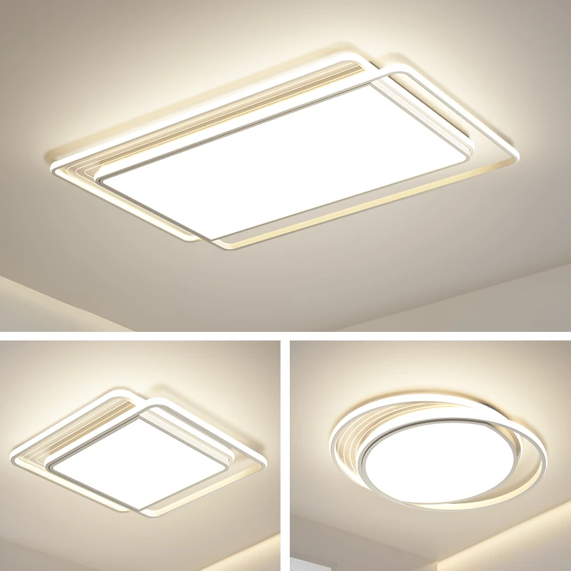 led吸顶灯高档水晶客厅大灯现代简约网红吊灯具卧室组合全屋套餐