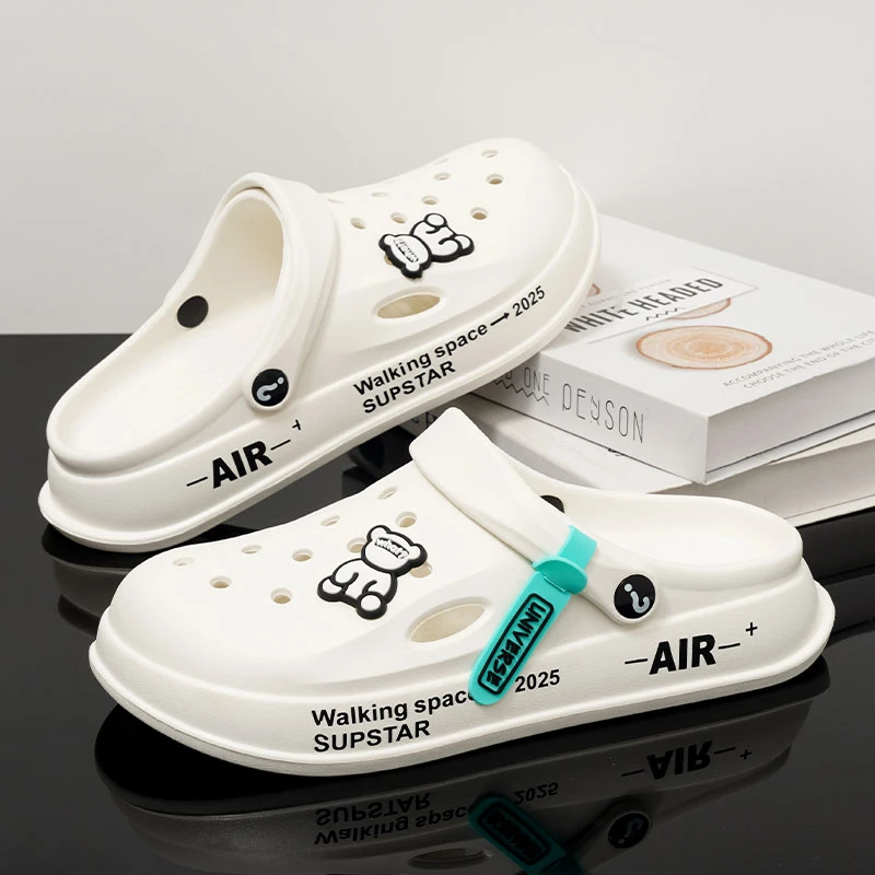 洞洞鞋女夏网红爆款外穿时尚包头软底防滑沙滩凉拖鞋踩屎感男女款