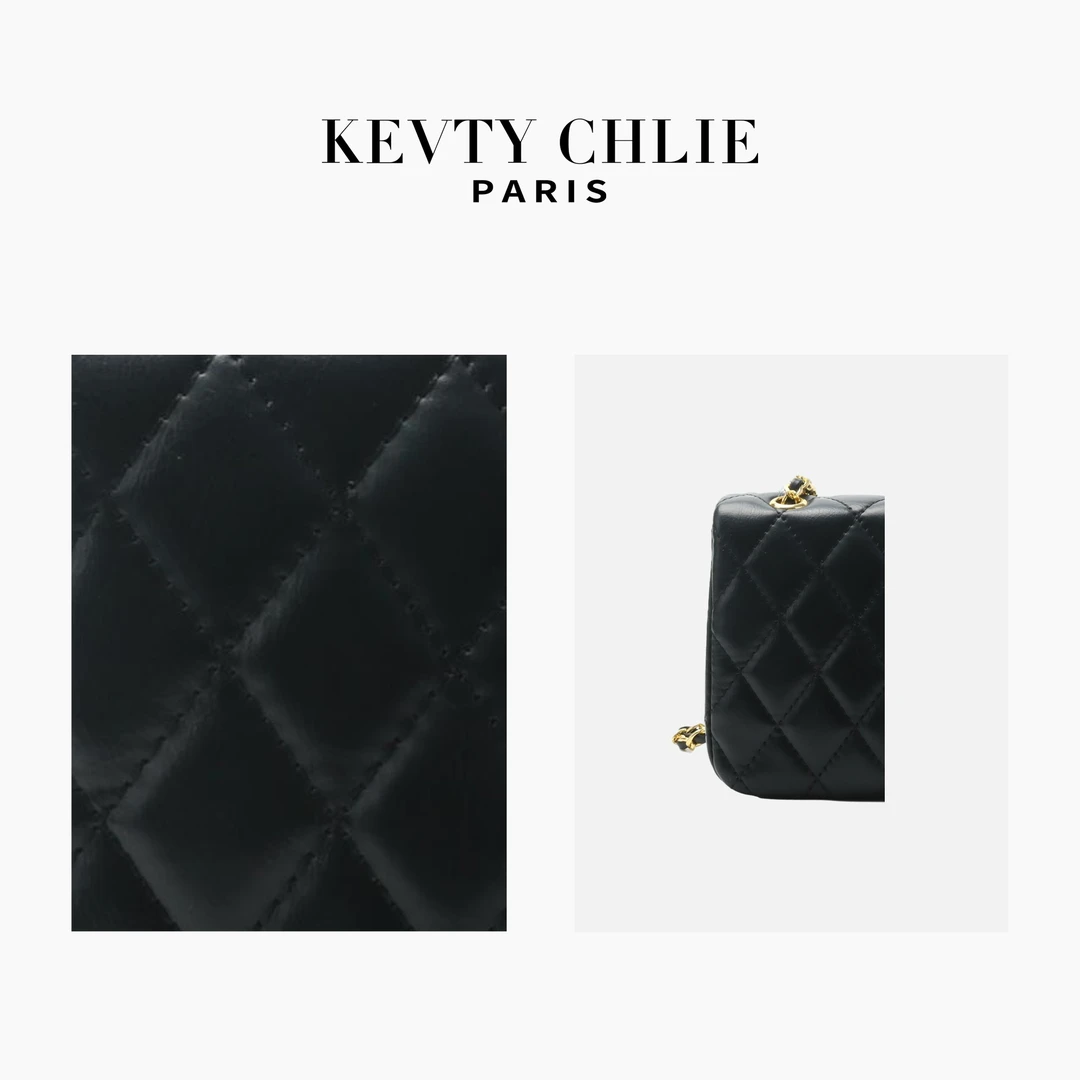 【财阀千金】香奶奶2.55徽章限量款斜挎包WG-21159-黑色