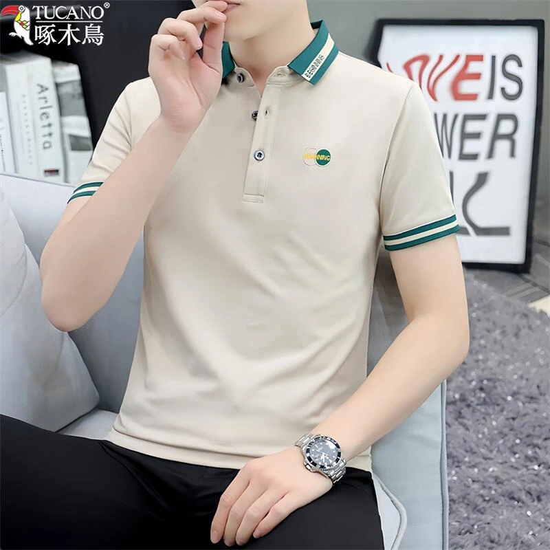 TUCANO/啄木鳥翻领polo衫短袖t恤男装潮牌夏季商务休闲青年上衣服