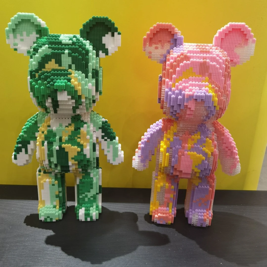 【萌拼潮玩】绿色奶油加水晶流体一对浮力解压拼装玩具礼物双流体