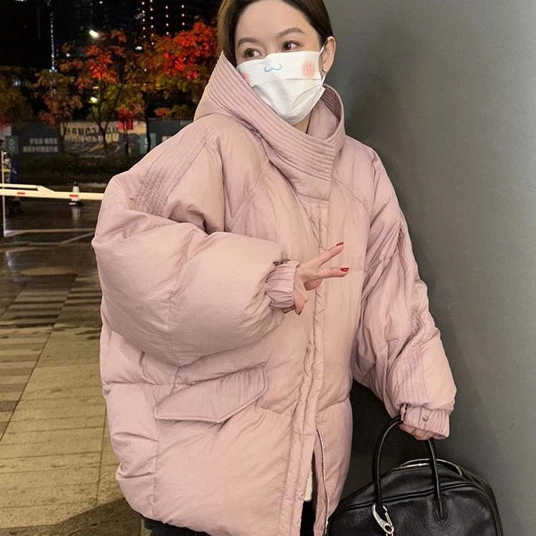 莉贝琳sisy小被子鹅绒服90白鹅绒防钻绒保暖连帽面包羽绒服164221