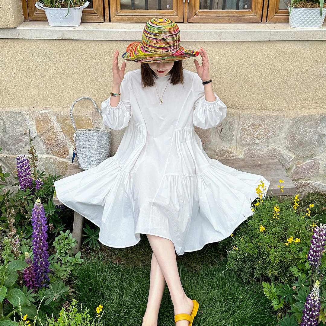 莉贝琳sisy气质感惬意氧气裙元气减龄抽褶连衣裙夏季新款女190232