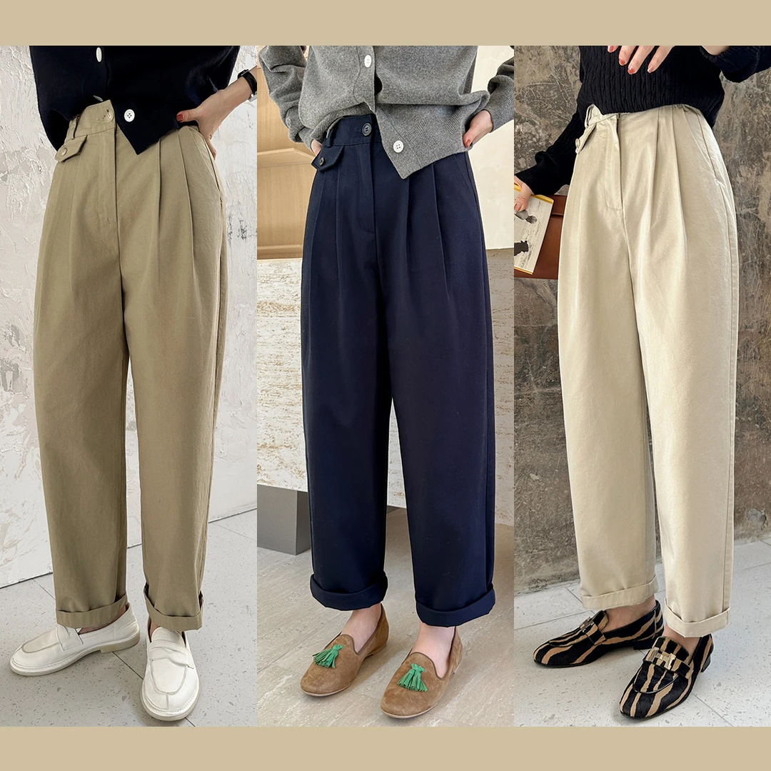 莉贝琳sisy销冠王万能裤女显瘦气质直筒日系休闲裤S24308TR04