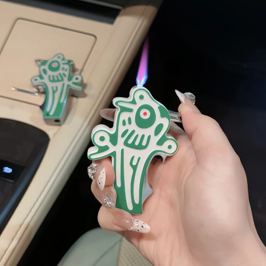 我猫呢/国潮麻将立体幺姬网红开瓶器多功能创意高档防风打火机